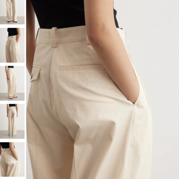 👖 Maison Kitsuné Double Pleats Pants – Color: Paper (Size 40, NWT) - Picture 5 of 14